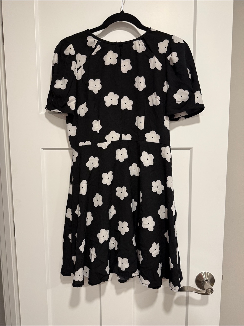 AX Paris Women’s Black White Daisy Floral Fit & Flare Dress UK 12 US 8